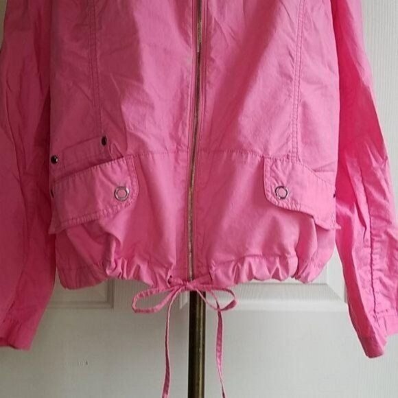 Chico's 3  Jacket Coat Windbreaker Pink WOMEN'S WOMAN'S SIZE LARGE - Picture 5 of 13